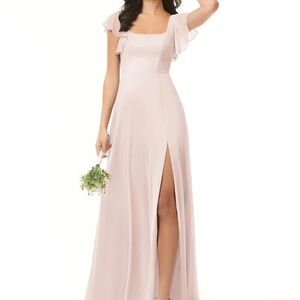 Azazie Bondi - Rose Petal - Chiffon - A8